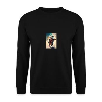 Motocyclette - Sweat-shirt Unisexe - noir - Devant - Alina (178cm) & Michal (187cm)