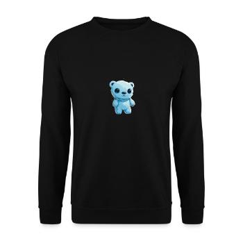 Cute little teddy bear - Unisex Sweatshirt - black - Front - Alina (178cm) & Michal (187cm)