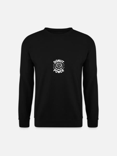 Donut Power lustiges Donutdesign - Unisex Pullover - Schwarz