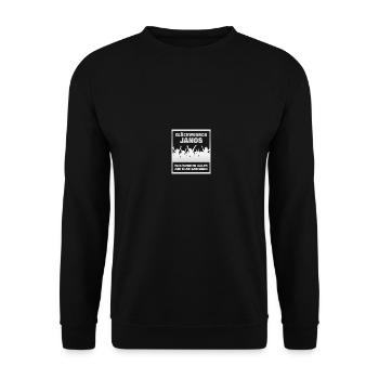 Janos as a colleague - Unisex Sweatshirt - black - Front - Alina (178cm) & Michal (187cm)