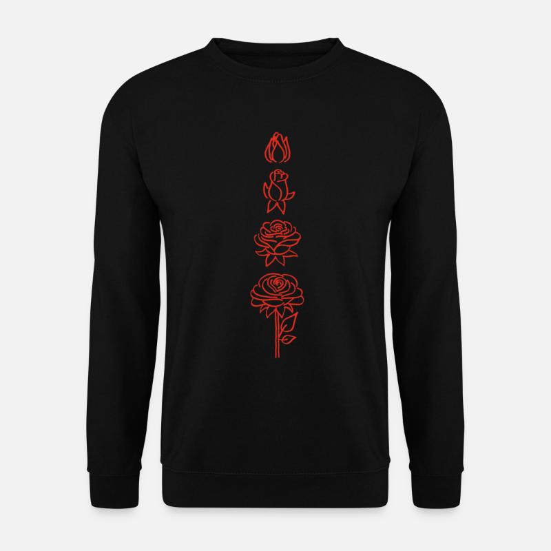 Blüte einer roten Blume - Unisex Pullover - Schwarz