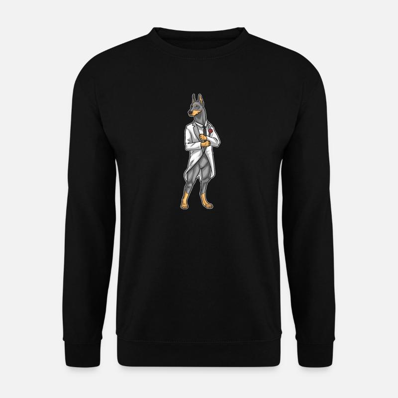 Doberman Groom Jacket Wedding - Unisex Sweatshirt - black
