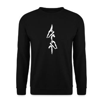 2- rowing boat in white - Unisex Sweatshirt - black - Front - Alina (178cm) & Michal (187cm)