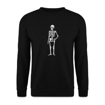 Squelette écoutant Walkman - Sweat-shirt Unisexe - noir - Devant - Alina (178cm) & Michal (187cm)