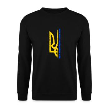 Der Ruhm und die Freiheit der Ukraine - Unisex Pullover - Schwarz - Vorne - Alina (178cm) & Michal (187cm)