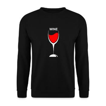 Beer Beer Wine Vino Party - Unisex Sweatshirt - black - Front - Alina (178cm) & Michal (187cm)