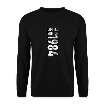 Limited Edition 1984 40th Birthday Gift - Unisex Sweatshirt - black - Front - Alina (178cm) & Michal (187cm)