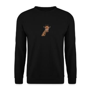 Giraffe, Tier Zoo, lüstig witzig - Unisex Pullover - Schwarz - Vorne - Alina (178cm) & Michal (187cm)