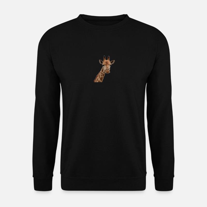Giraffe, Tier Zoo, lüstig witzig - Unisex Pullover - Schwarz