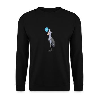 Le bec de la chaussure fête l’anniversaire de l’oiseau - Sweat-shirt Unisexe - noir - Devant - Alina (178cm) & Michal (187cm)