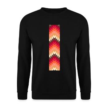 WAX AMERINDIEN MOTIF - Sweat-shirt Unisexe - noir - Devant - Alina (178cm) & Michal (187cm)