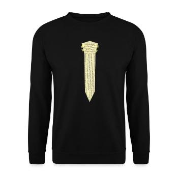 ORIGAMI KRAWATTE - Unisex Pullover - Schwarz - Vorne - Alina (178cm) & Michal (187cm)