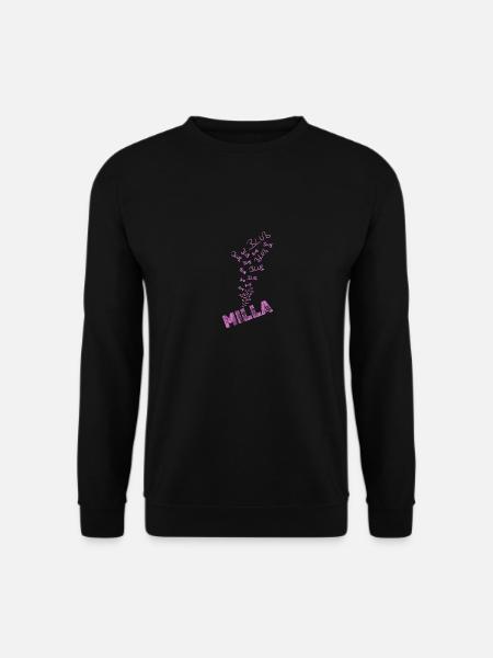 Sports nautiques bouillonnants Eau Prénom Milla - Sweat-shirt Unisexe - noir