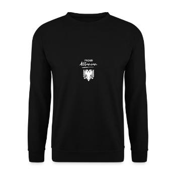 Albaner Albanisch Shqiponja Adler Shqiperia Kosovo - Unisex Pullover - Schwarz - Vorne - Alina (178cm) & Michal (187cm)