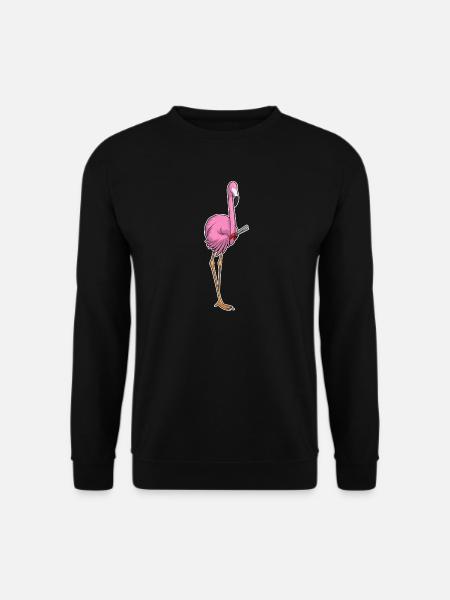 Flamingo Friseur Haarklammer - Unisex Pullover - Schwarz