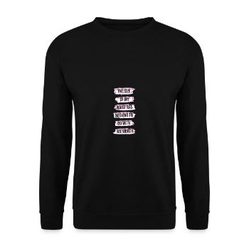 Waist Worth Obese and Foodie Gift - Unisex Sweatshirt - black - Front - Alina (178cm) & Michal (187cm)