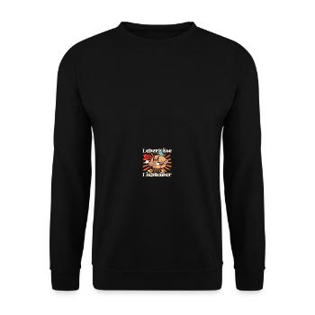 Leberkäse Liebhaber Fleischkäse Brötchen - Unisex Pullover - Schwarz - Vorne - Alina (178cm) & Michal (187cm)