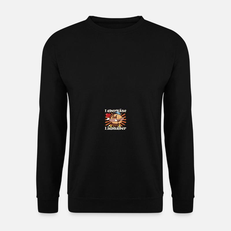 Leberkäse Liebhaber Fleischkäse Brötchen - Unisex Pullover - Schwarz