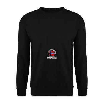 Träume von Norwegen Flagge Urlaub Geschenk - Unisex Pullover - Schwarz - Vorne - Alina (178cm) & Michal (187cm)