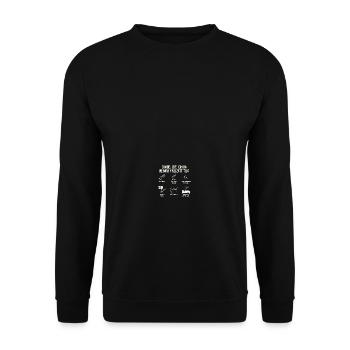Holz Freizeit Kettensäge Waldarbeit Sprüche - Unisex Pullover - Schwarz - Vorne - Alina (178cm) & Michal (187cm)