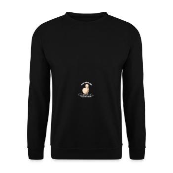Nur noch ein Seidenhuhn versprochen Seidenhühner - Unisex Pullover - Schwarz - Vorne - Alina (178cm) & Michal (187cm)