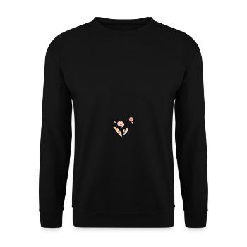 Wildflowers Flowers Nature Bouquet - Unisex Sweatshirt - black - Front - Alina (178cm) & Michal (187cm)