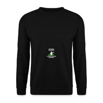Therapeut Geschenk Masseur Praxis Humor - Unisex Pullover - Schwarz - Vorne - Alina (178cm) & Michal (187cm)