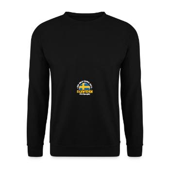 Nur noch einmal Schweden Flagge Urlaub Geschenk - Unisex Pullover - Schwarz - Vorne - Alina (178cm) & Michal (187cm)