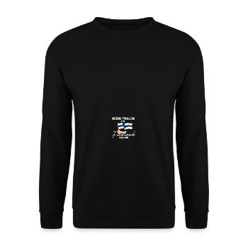 Mein Traum Finnland Urlaub Skandinavien - Unisex Pullover - Schwarz - Vorne - Alina (178cm) & Michal (187cm)