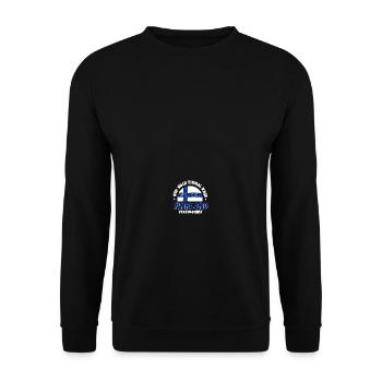 Nur noch einmal nach Finnland Flagge Urlaub - Unisex Pullover - Schwarz - Vorne - Alina (178cm) & Michal (187cm)