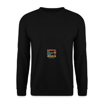 Only Jesus Comes Back Revelation 14 - Unisex Sweatshirt - black - Front - Alina (178cm) & Michal (187cm)