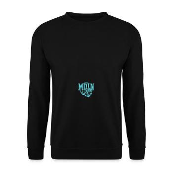 Moin Seemanns Anker Kapitän Skipper Möwen Meer - Unisex Pullover - Schwarz - Vorne - Alina (178cm) & Michal (187cm)