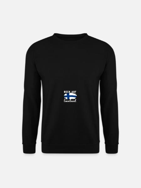 Bock auf Finnland Flagge Urlaub Geschenk - Unisex Pullover - Schwarz
