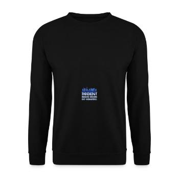Moin Moin ist gesabbel Hamburg Skyline Silhouette - Unisex Pullover - Schwarz - Vorne - Alina (178cm) & Michal (187cm)