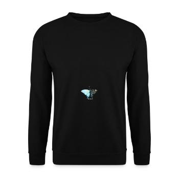 All Things Through Jesus Christ Doing Butterfly - Unisex Sweatshirt - black - Front - Alina (178cm) & Michal (187cm)