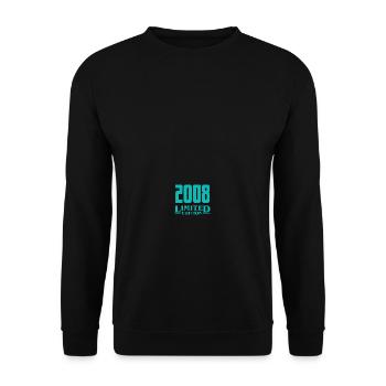 2008 Limited Edition Birthday Design - Unisex Sweatshirt - black - Front - Alina (178cm) & Michal (187cm)