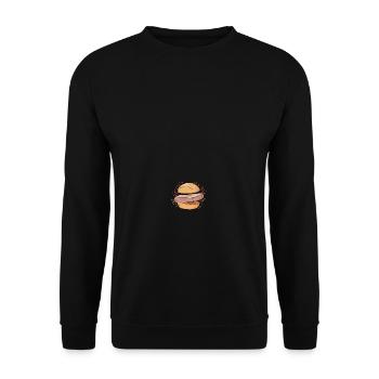 Leberkäse Fleischkäse Brötchen Fan - Unisex Pullover - Schwarz - Vorne - Alina (178cm) & Michal (187cm)