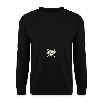 L’équipe de hockey adore le hockey sur gazon Hockey intérieur - Sweat-shirt Unisexe - noir - Devant - Alina (178cm) & Michal (187cm)