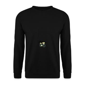 Amsterdam Fleur Vélo Souvenir Hollandais - Sweat-shirt Unisexe - noir - Devant - Alina (178cm) & Michal (187cm)