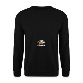 Offiziell abhängig von Döner - Unisex Pullover - Schwarz - Vorne - Alina (178cm) & Michal (187cm)