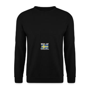 Bock auf Schweden Flagge Urlaub Geschenk - Unisex Pullover - Schwarz - Vorne - Alina (178cm) & Michal (187cm)