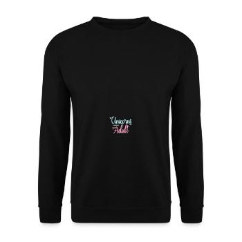 Unicorns don't grow up - Unisex Sweatshirt - black - Front - Alina (178cm) & Michal (187cm)