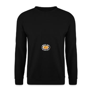 Bock auf Schnitzel mit Pommes - Unisex Pullover - Schwarz - Vorne - Alina (178cm) & Michal (187cm)