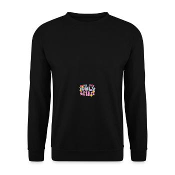 Filled with Holy Spirit Crazy - Unisex Sweatshirt - black - Front - Alina (178cm) & Michal (187cm)