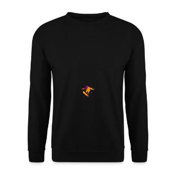 Colorsplash Retro Skateboard Stunt - Unisex Sweatshirt - black - Front - Alina (178cm) & Michal (187cm)
