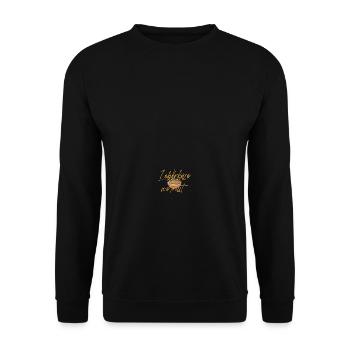 In Leberkäse we trust Fleischkäse Brötchen - Unisex Pullover - Schwarz - Vorne - Alina (178cm) & Michal (187cm)