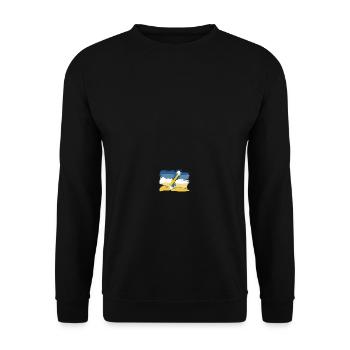 Schweden Land Umriss Flagge Urlaub Geschenk - Unisex Pullover - Schwarz - Vorne - Alina (178cm) & Michal (187cm)