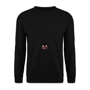 Amsterdam Fleur Vélo Souvenir Hollandais - Sweat-shirt Unisexe - noir - Devant - Alina (178cm) & Michal (187cm)