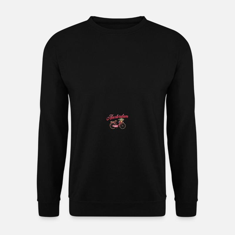 Amsterdam Fleur Vélo Souvenir Hollandais - Sweat-shirt Unisexe - noir