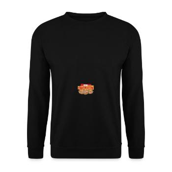 Meine Favoriten Leberkäse Fleischkäse Brötchen - Unisex Pullover - Schwarz - Vorne - Alina (178cm) & Michal (187cm)